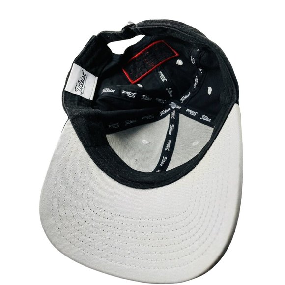 Titleist FJ Pro V1 Logo Golf Baseball Cap Hat Adjustable Black White Embroidered - Picture 10 of 12